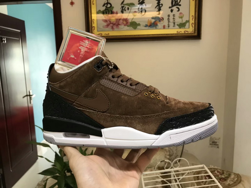 Authentic Air Jordan 3 JTH NRG Tinker“brown black”